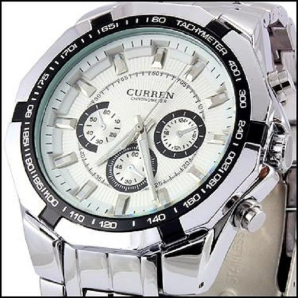 Pro master series Men Quartz Polished black and white stainless Watch - Picture 3 of 3